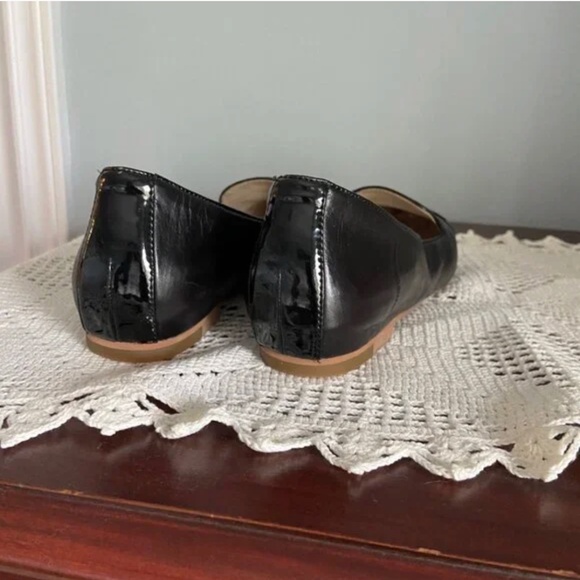 Josef Seibel Black Leather & Patent Leather Flats – Size 39 - Picture 6 of 9